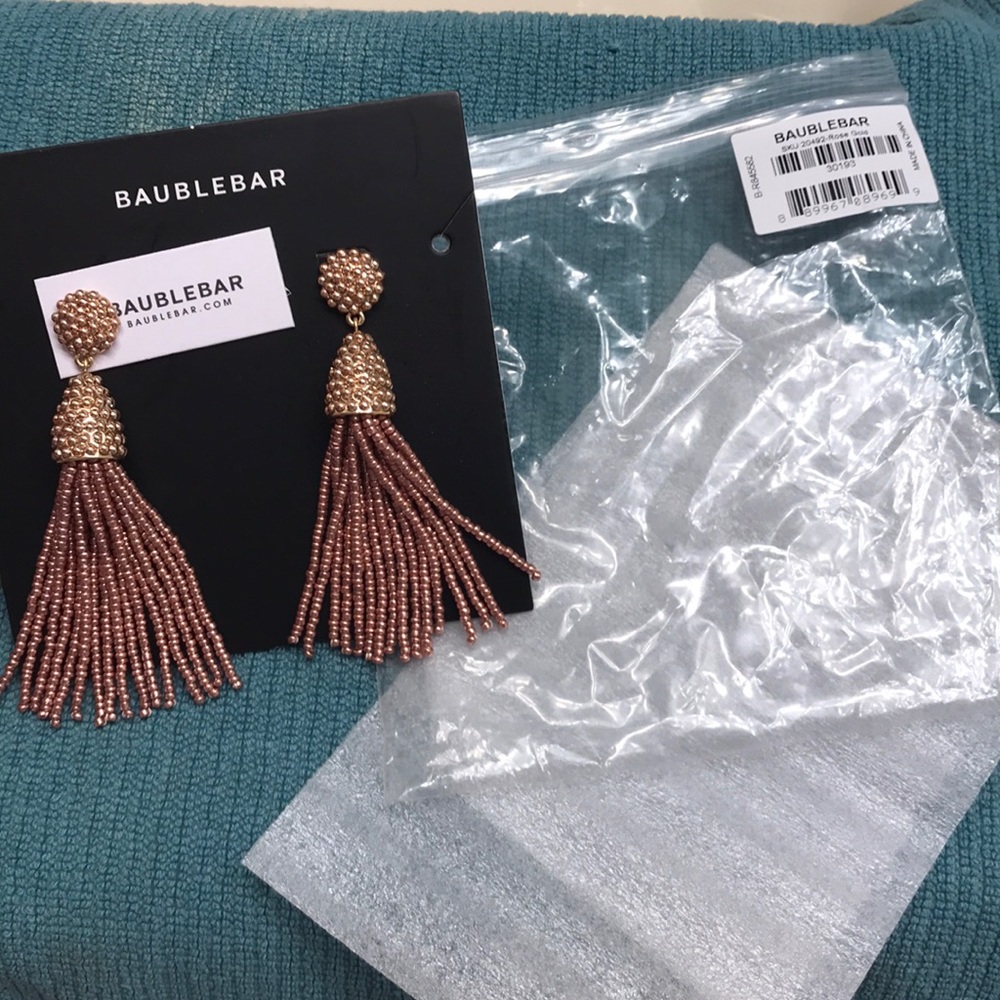 Babulebar tassle rose gold earrings